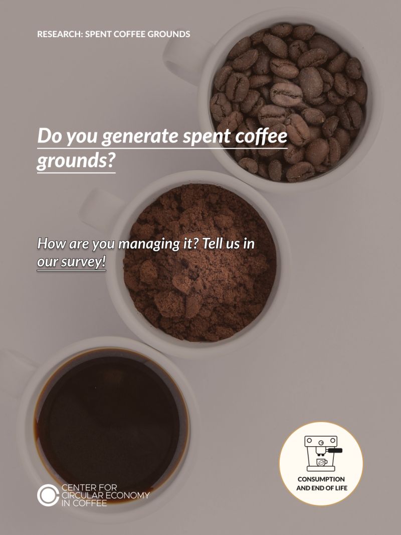 Center for Circular Economy in Coffee Launches Global Survey on Spent Coffee Grounds Valorization